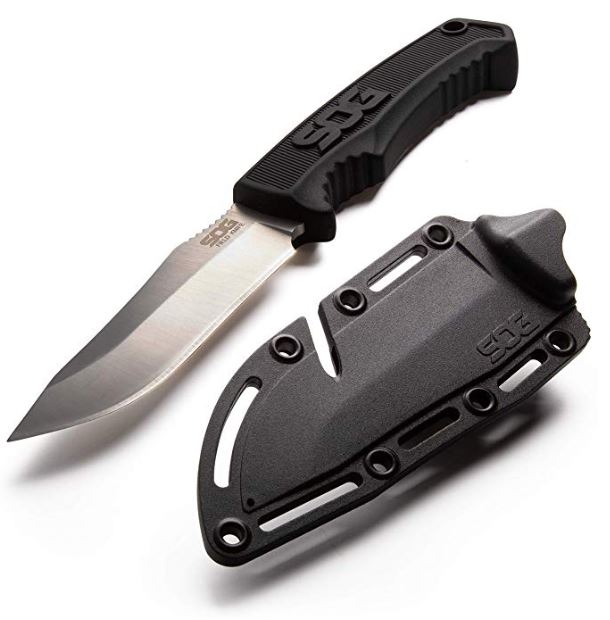 SOG Survival Knife with Sheath - Field Knife Fixed Blade Knives 4 Inch ...
