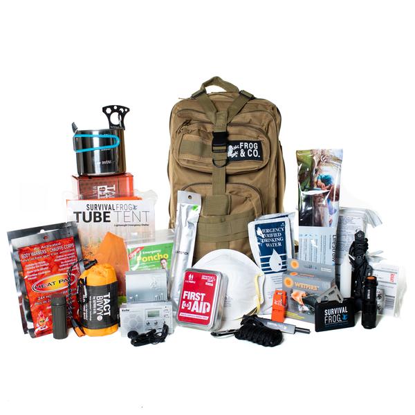 LifeShield® AllInOne Bug Out Bag w/ 6 Survival Kits by Frog & CO