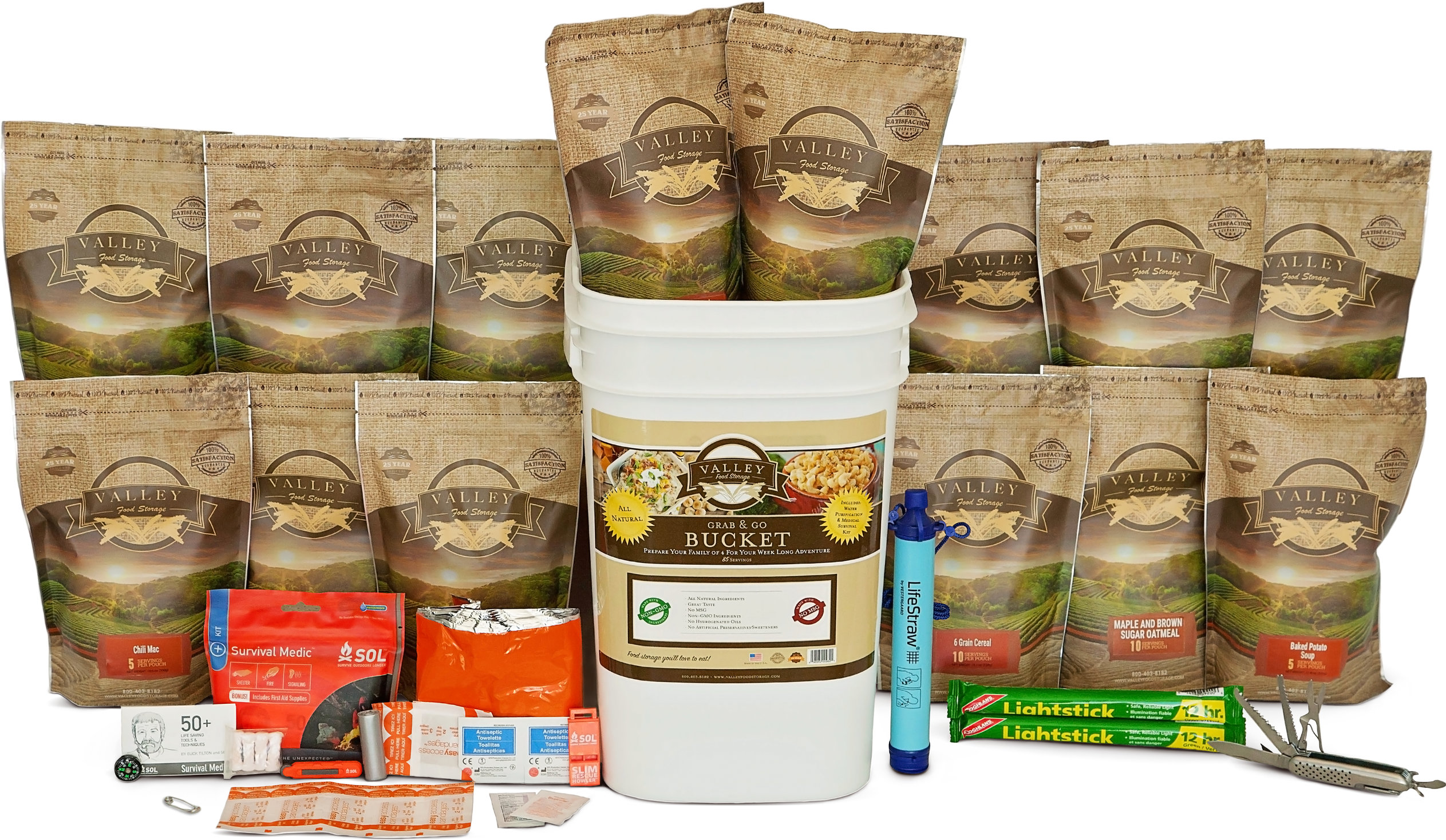 Grab and Go Emergency Food Supply Bucket Valley Food Storage